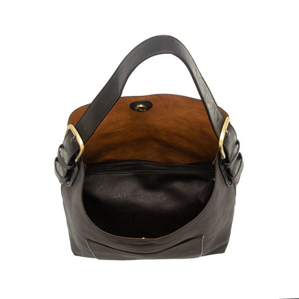 Rich Faux Suede Hobo Handbag