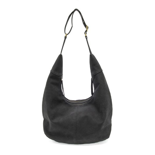 Faux Suede Rochelle Crescent Hobo Bag