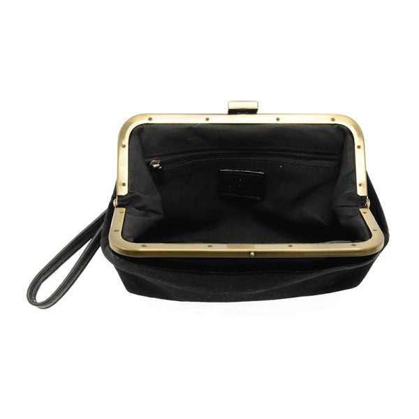 Velvet Vivie Frame Lock Crossbody Convertible Wristlet