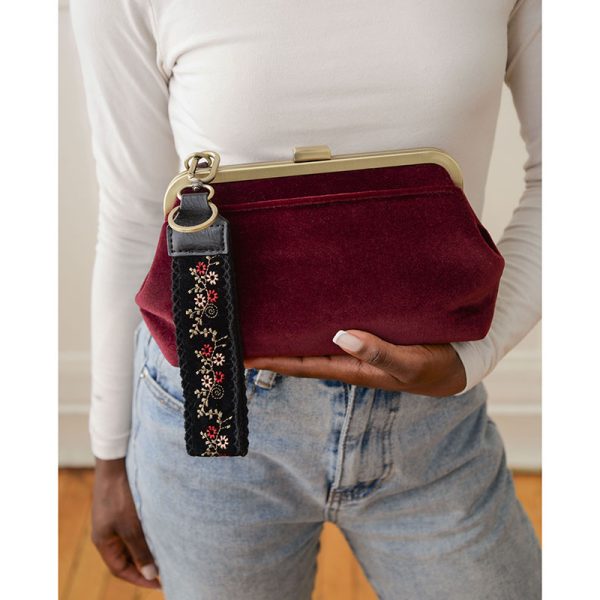 Velvet Vivie Frame Lock Crossbody Convertible Wristlet