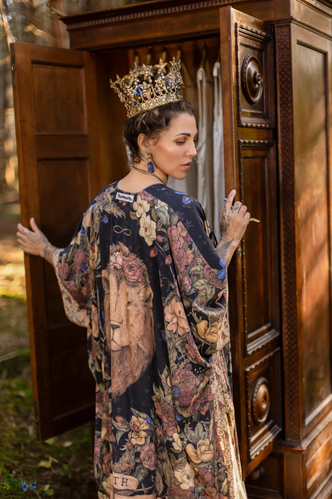 Lionheart Bohemian Goddess Starduster Kimono with botanicals