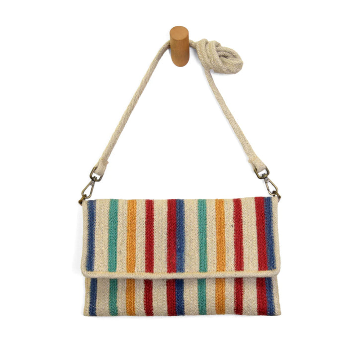 Multi Striped Moxie Jute Crossbody
