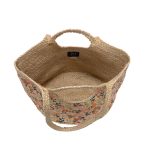 Coral Painted Daisies Anya Jute Tote
