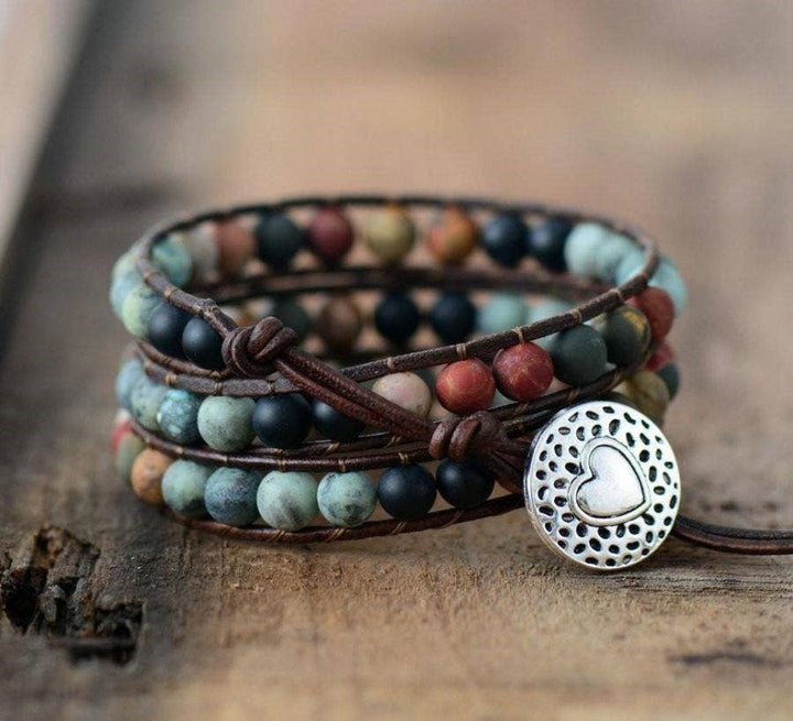 Sweetheart Leather Wrap Bracelet