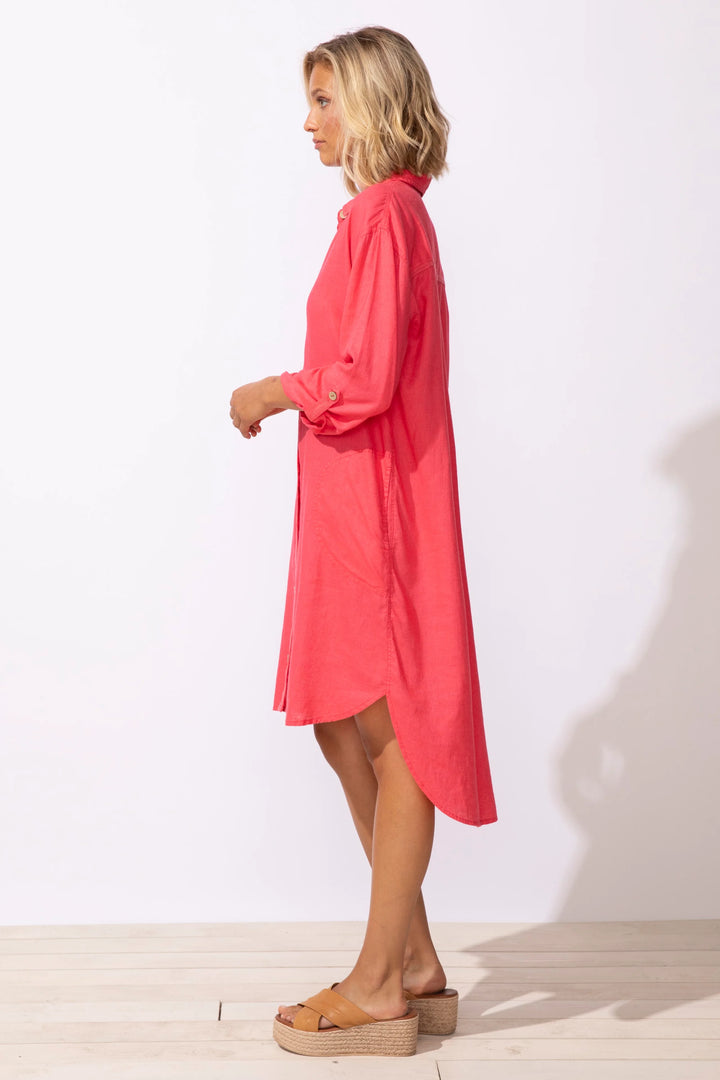 Lake Linen Getaway Shirt Dress