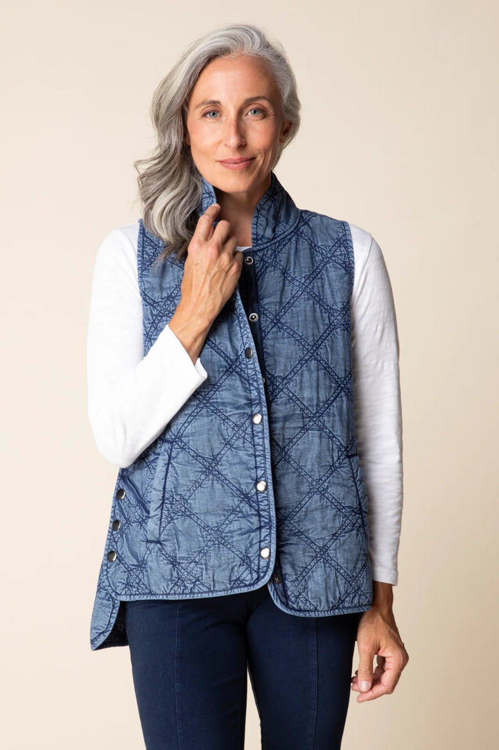 Washed Quilt Cotton Vest