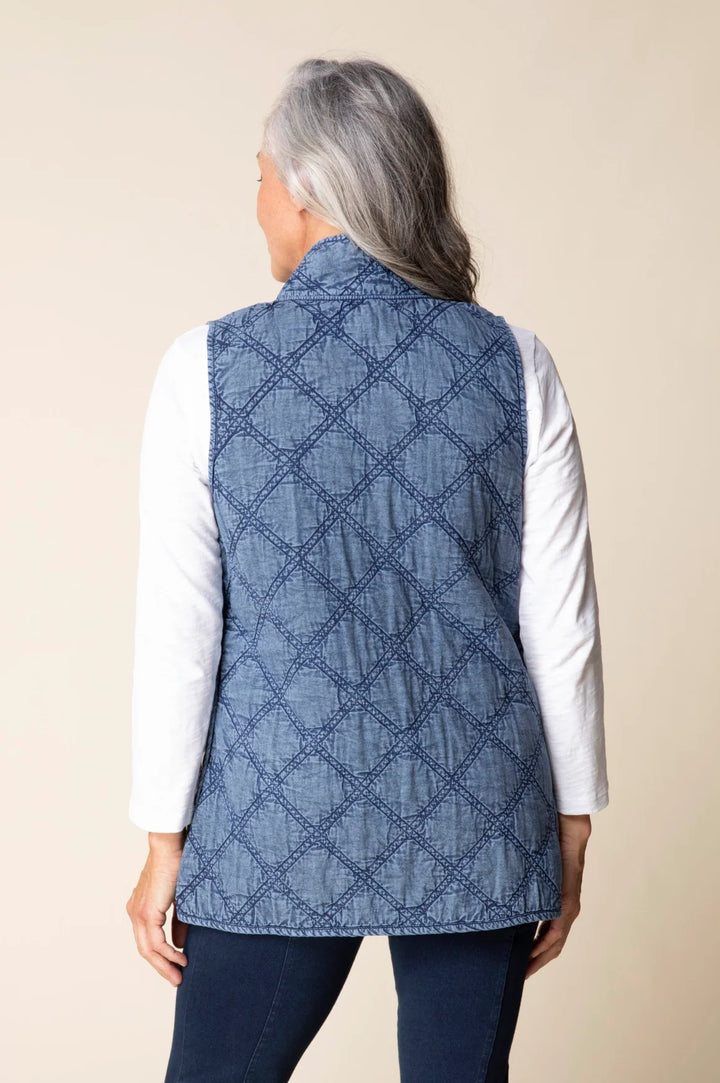 Washed Quilt Cotton Vest