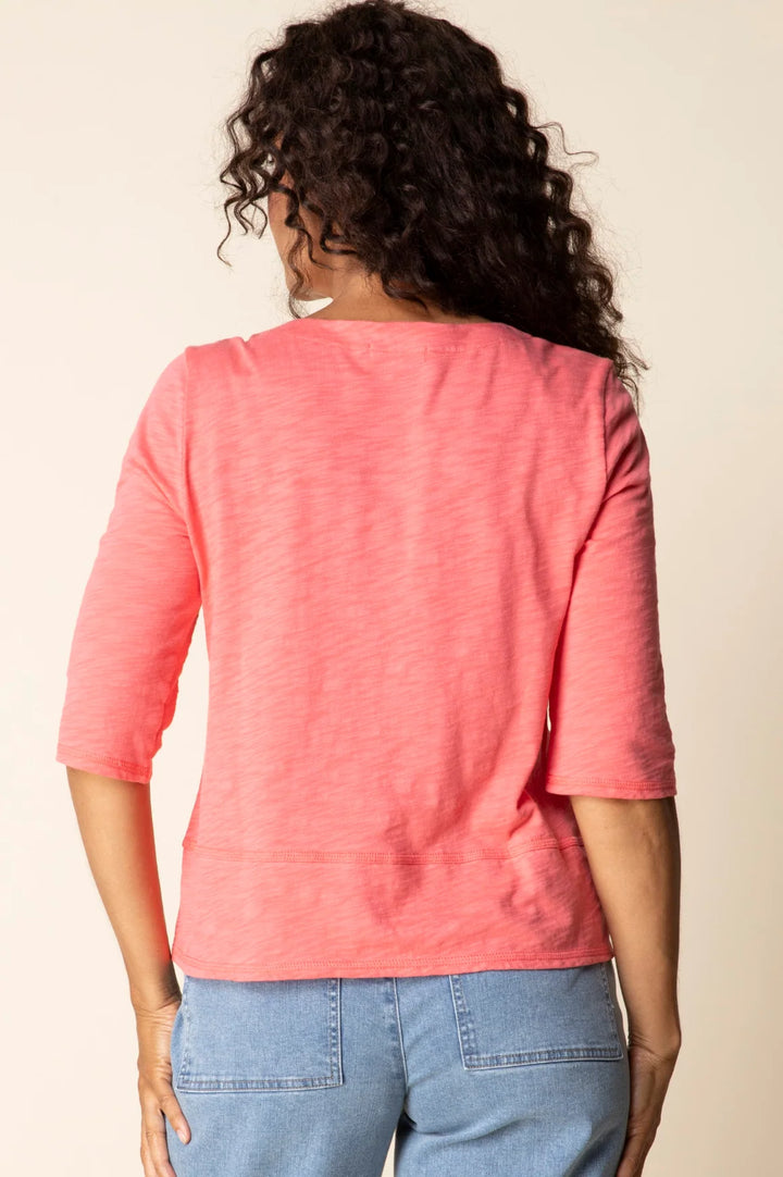 Cotton Pebble Elbow Sleeve Tee