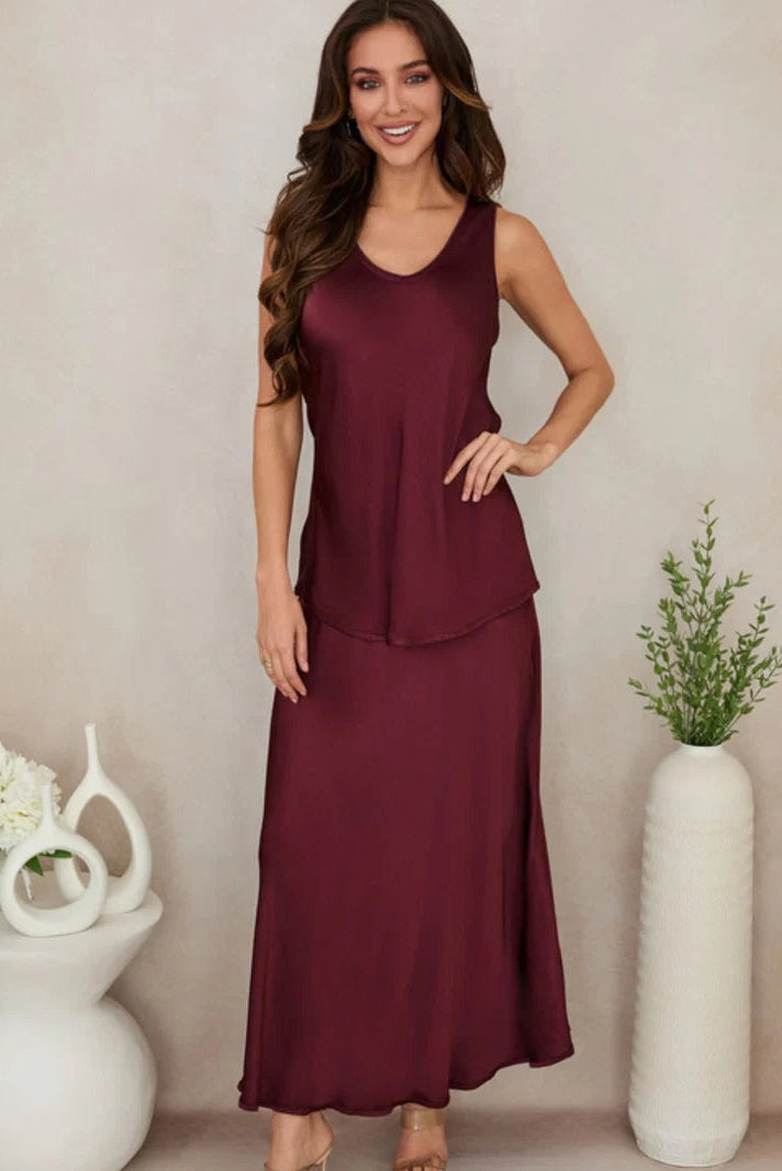 Silky Viscose Slip Skirt