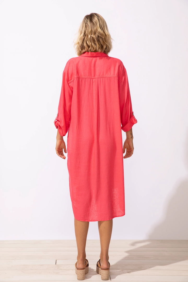 Lake Linen Getaway Shirt Dress