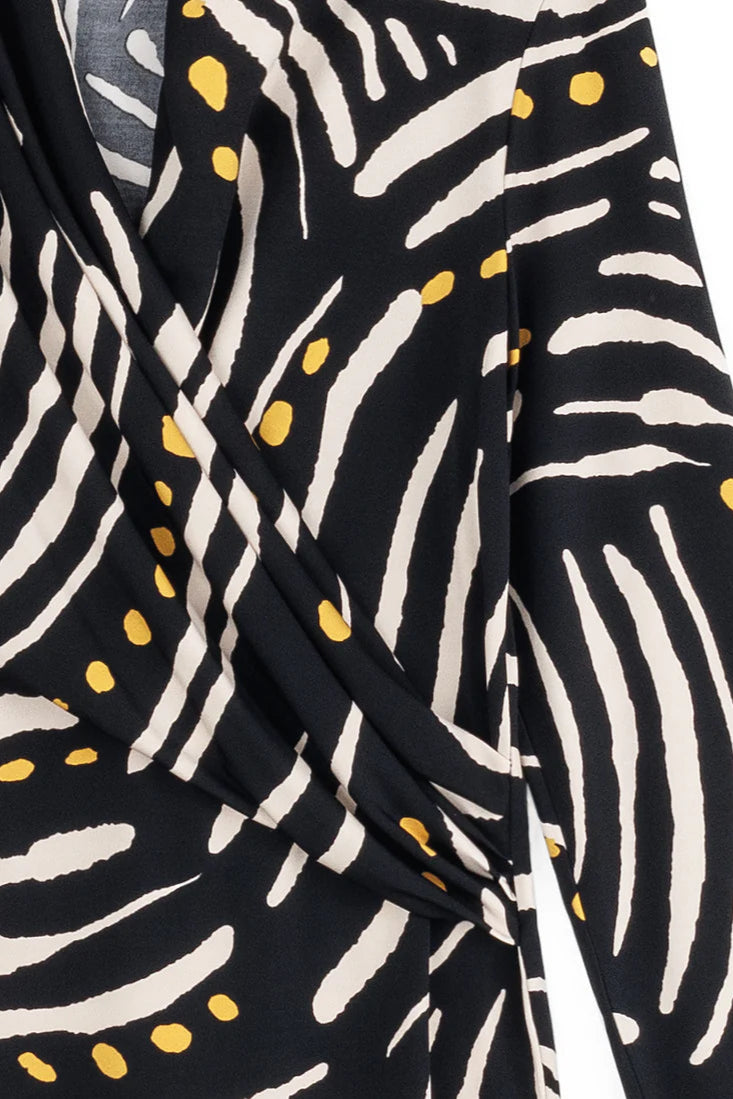 V-Neck Draped Pleat Top