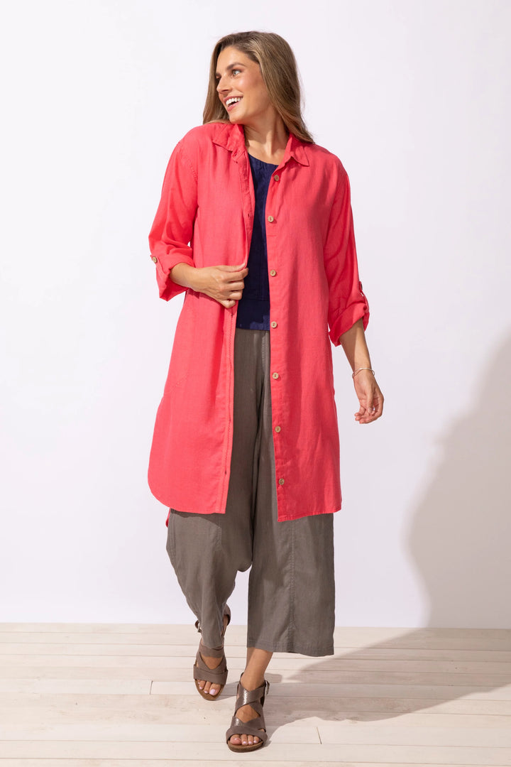 Lake Linen Getaway Shirt Dress