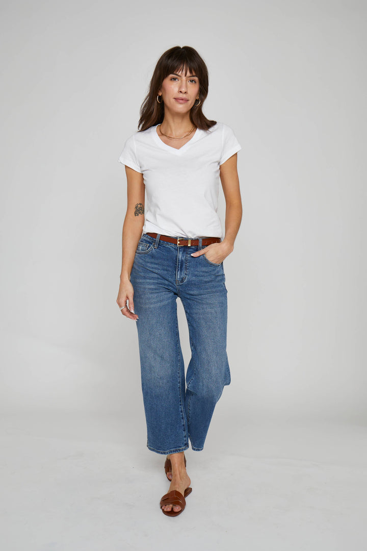 Addington Ankle Crop Mid Rise Jean, Vintage Worn