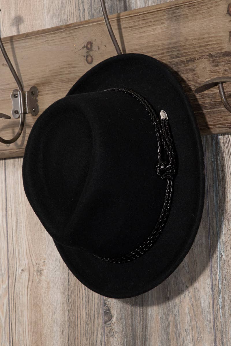 100 Percent Wool Knotted Double Braided Fedora