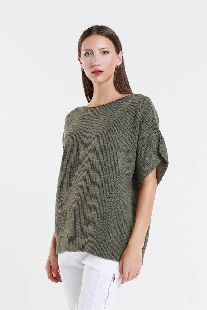 Colleen Seriously Soft SS Crew Ribbed Sweater