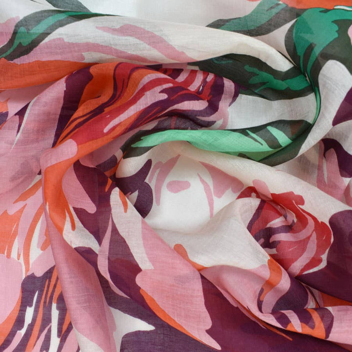 Hope Large Floral Pareo Cotton Scarf