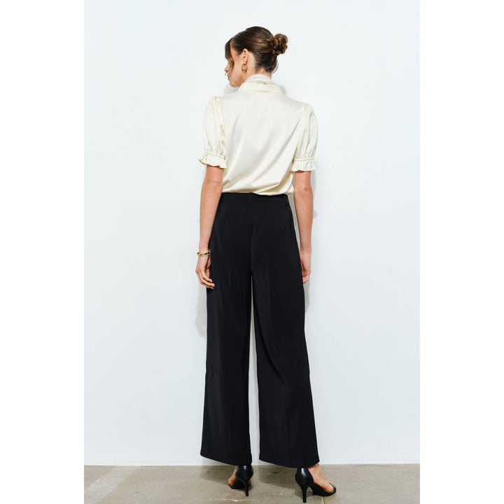 High Waist Tailored Wide-Leg Trousers