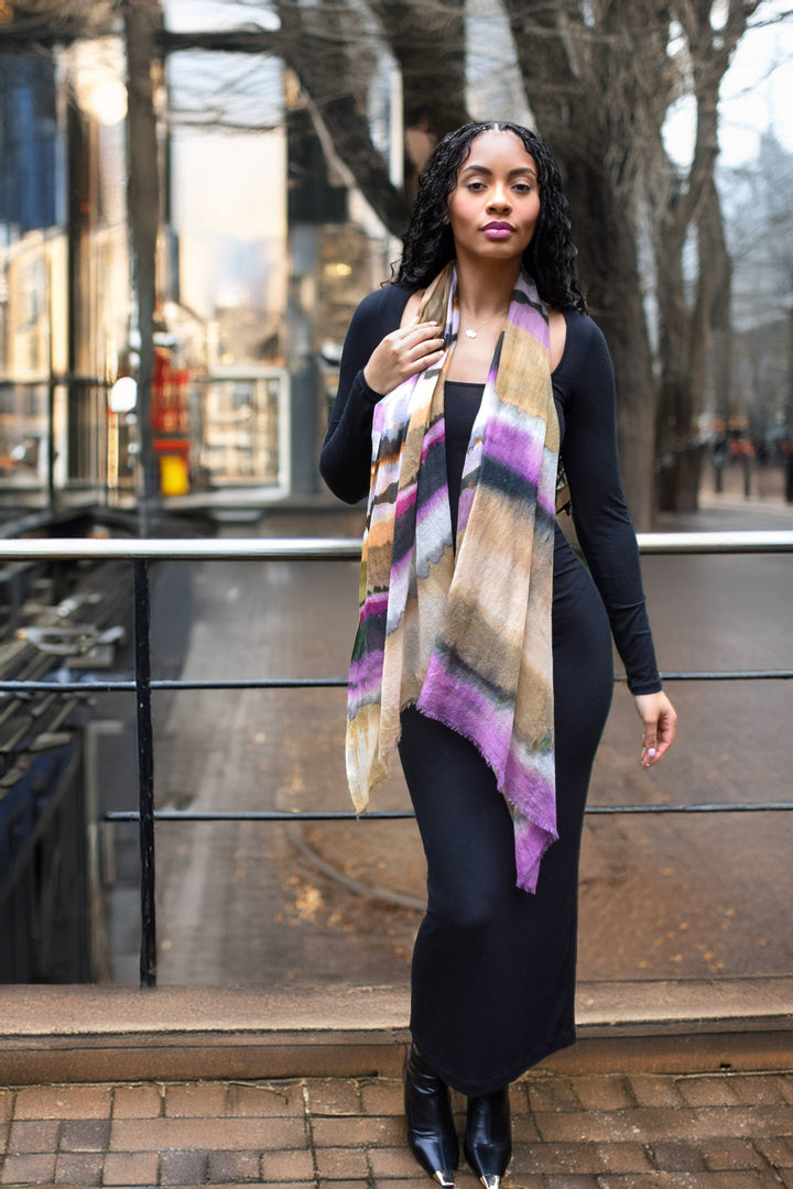 Rivondale Watercolor Stripe Scarf