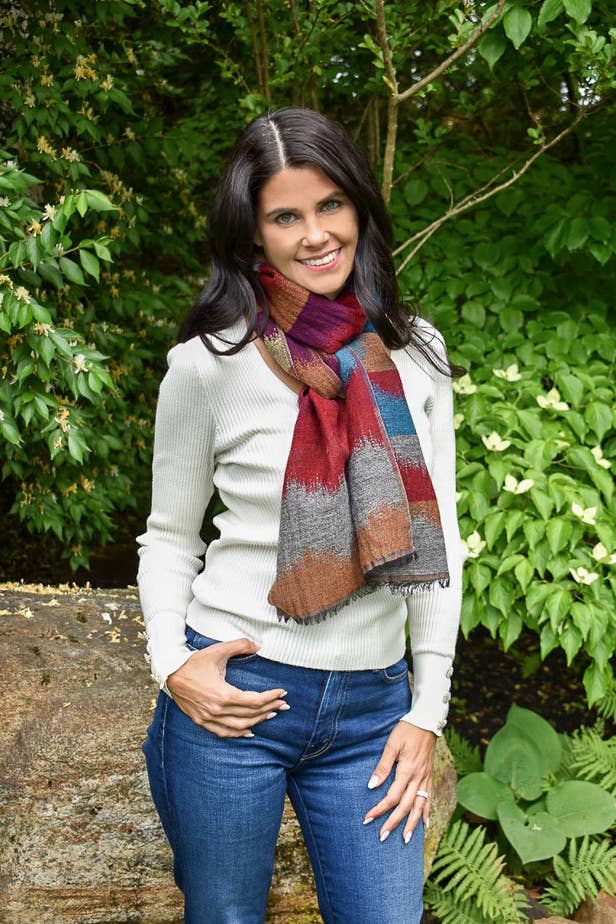 Jettson Narrow Woven Stripe Scarf