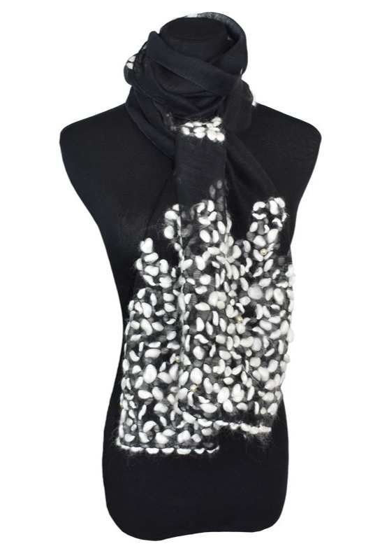 Patricio Yarn Embroidered Scarf