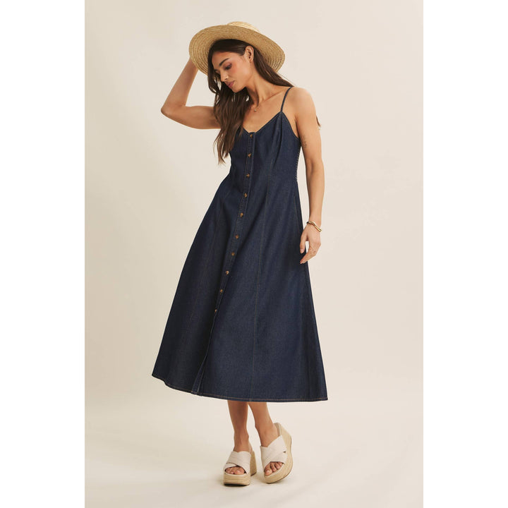 Modern Denim Midi Dress