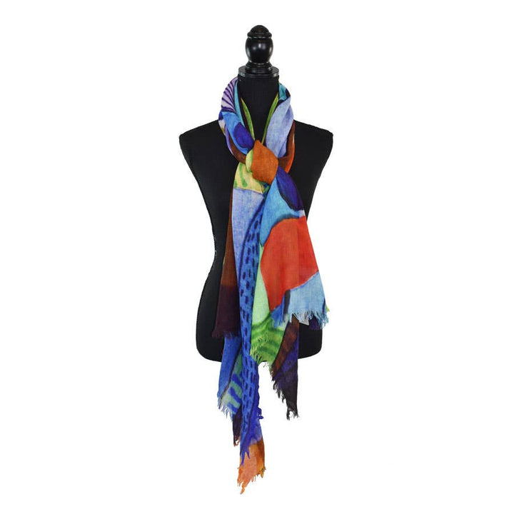 Martin Colorful Mixed Geo Wool Scarf