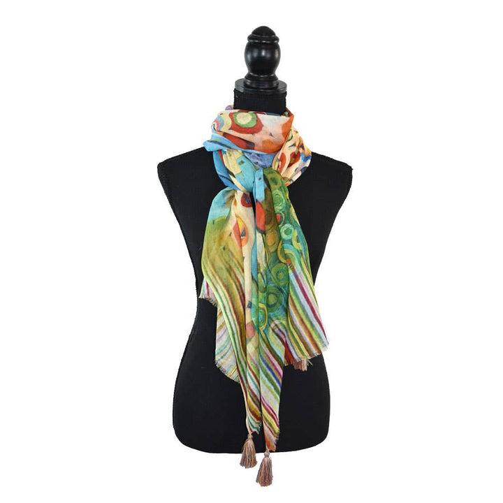 Parrish Whimsical Cotton and Linen Scarf