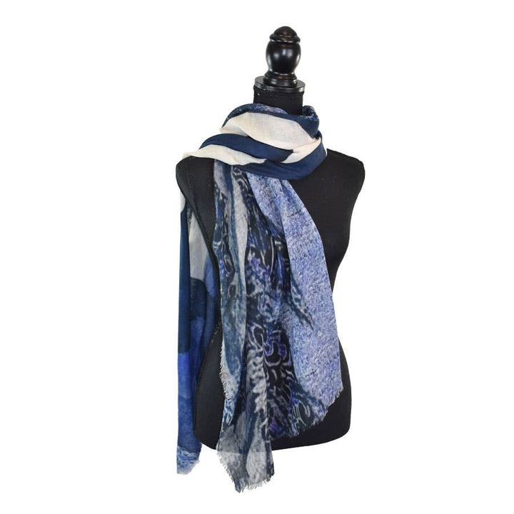 Kenya Tribal-Inspired Narrow Wool Scarf