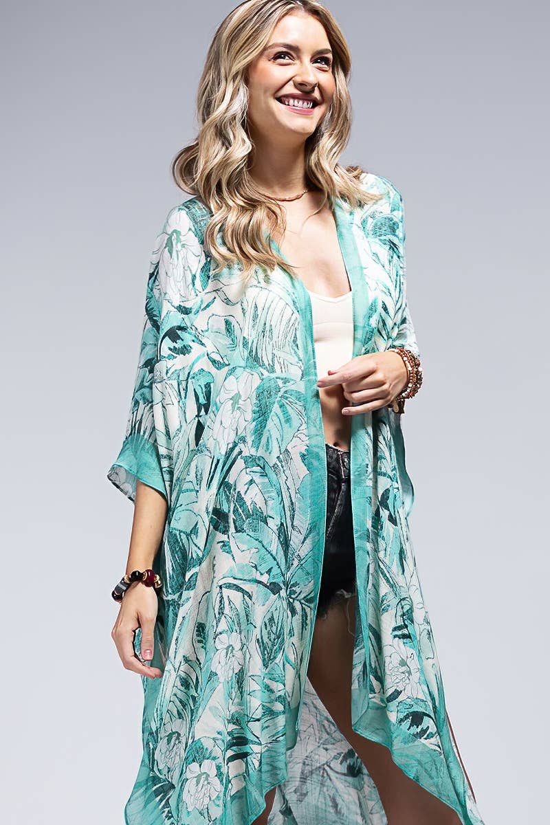 Sharon Flower Print Kimono