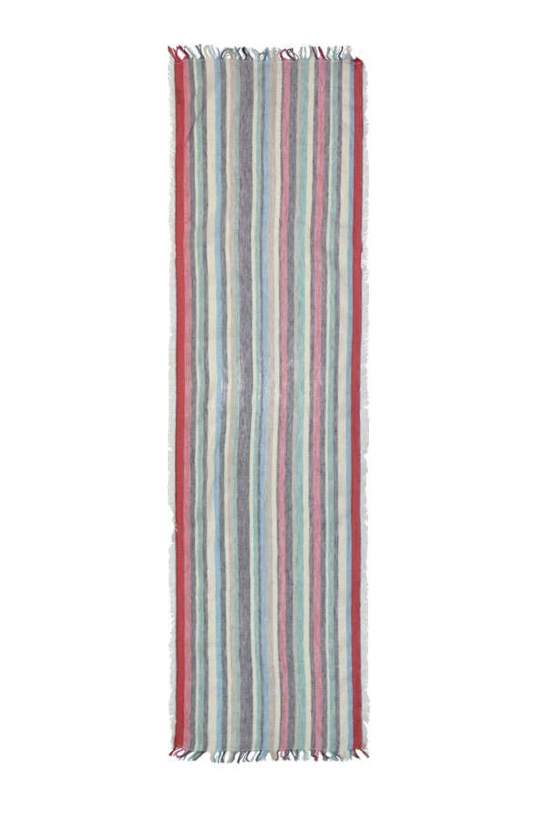 Imani Narrow Striped Linen Scarf