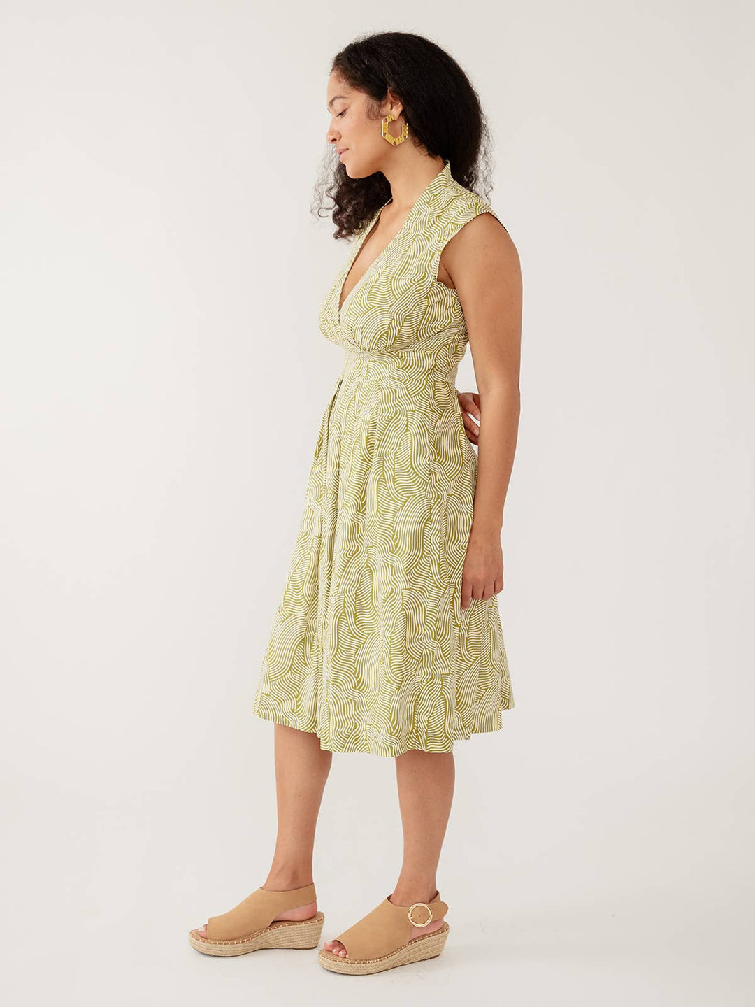 Lucille Dress Waves Green