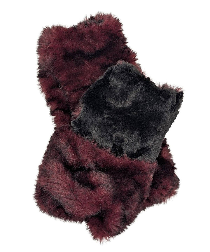 Fingerless Gloves (Mid-Length) - Royal Opulence Faux Fur