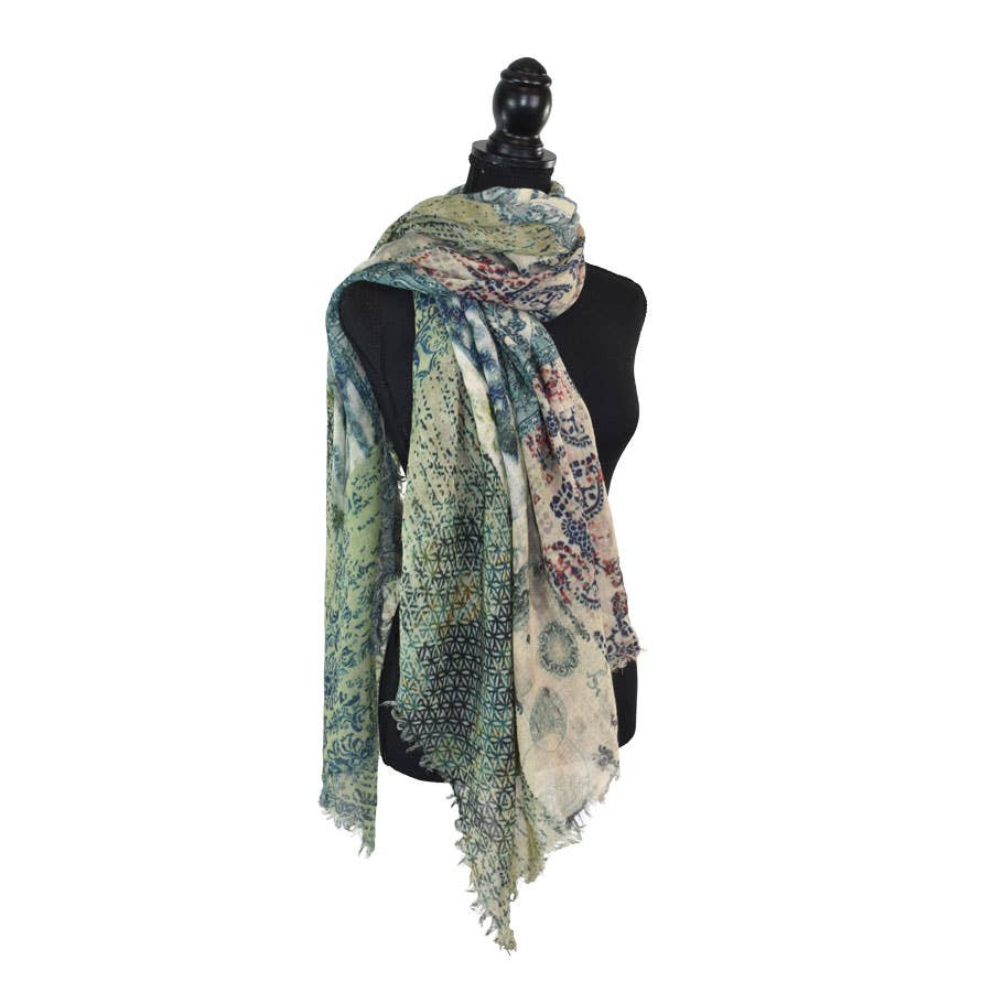 Daelynn Washed Patchwork Scarf