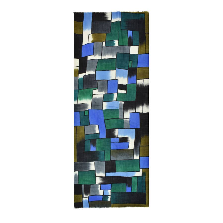 Victor Hand Painted Color Block Scarf