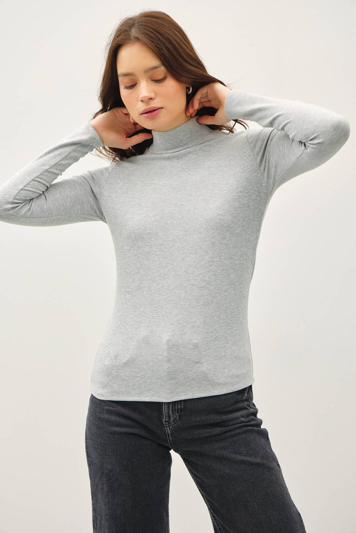 Turtleneck Knit Top