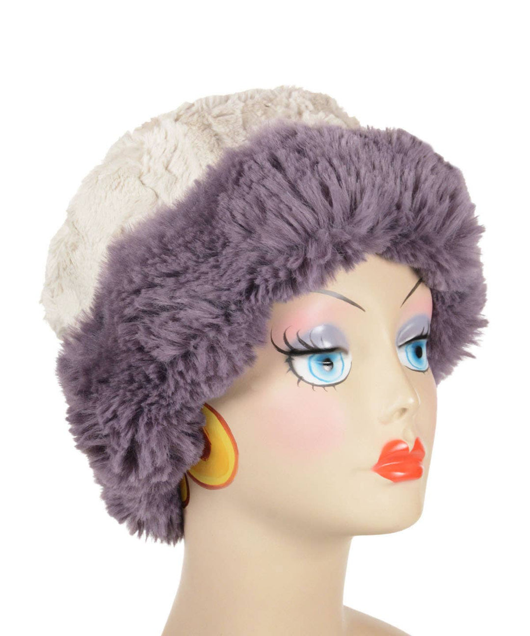 Cuffed Pillbox Hat in Enchanted Dreams Faux Furs