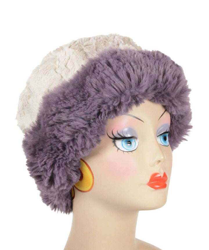 Cuffed Pillbox Hat in Enchanted Dreams Faux Furs
