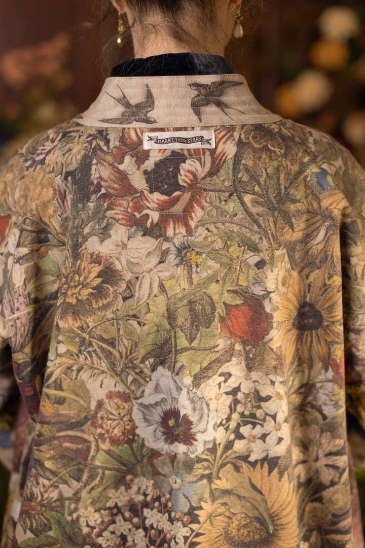Golden Hour Fleece Cottage Cardigan Kimono Jacket