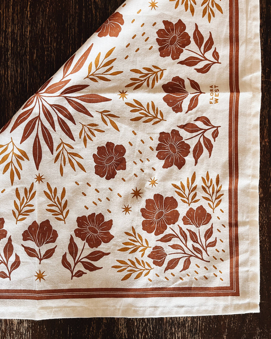 Organic Cotton Bandana Scarf - Desert Floral