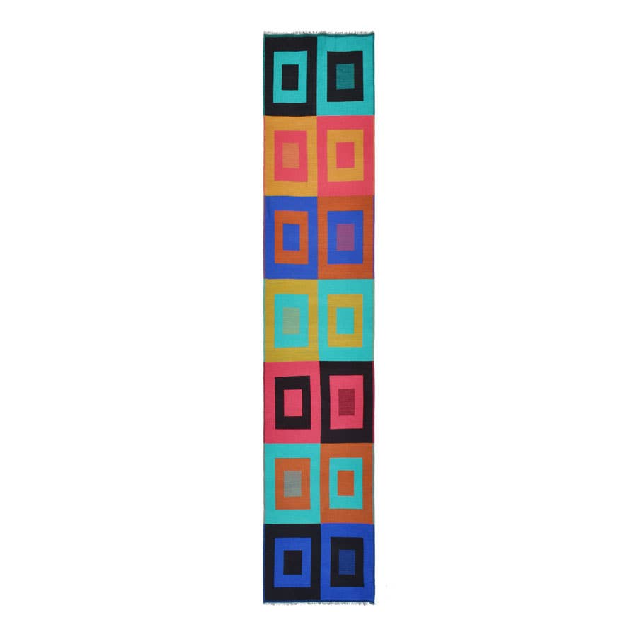 Grammy Woven Colorblock Narrow Scarf