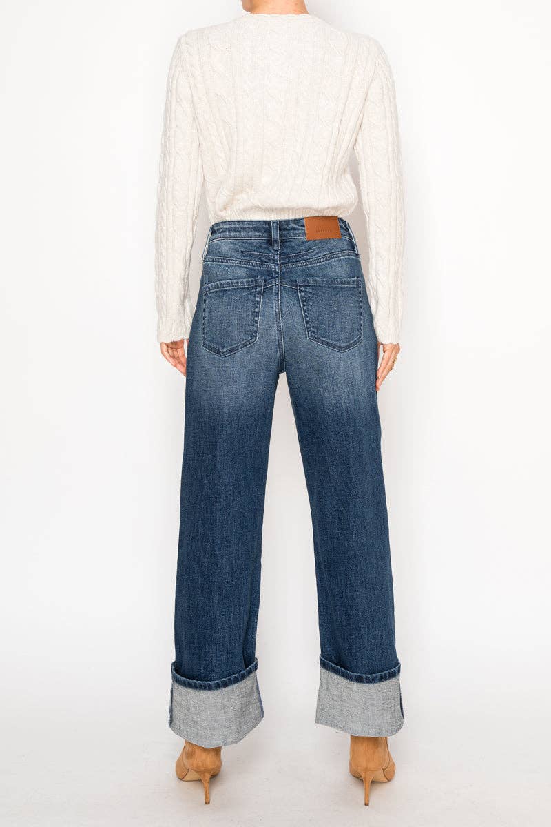 Inseam Transfer Tummy Control High Rise A-Wide Jeans