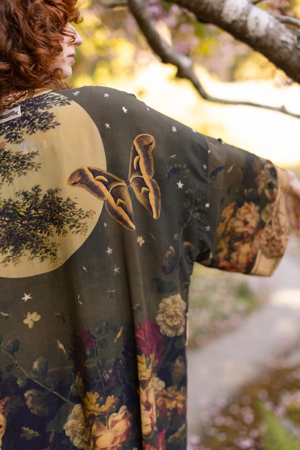 The Messenger Opera Duster Robe w/ Joan of Arc & Florals