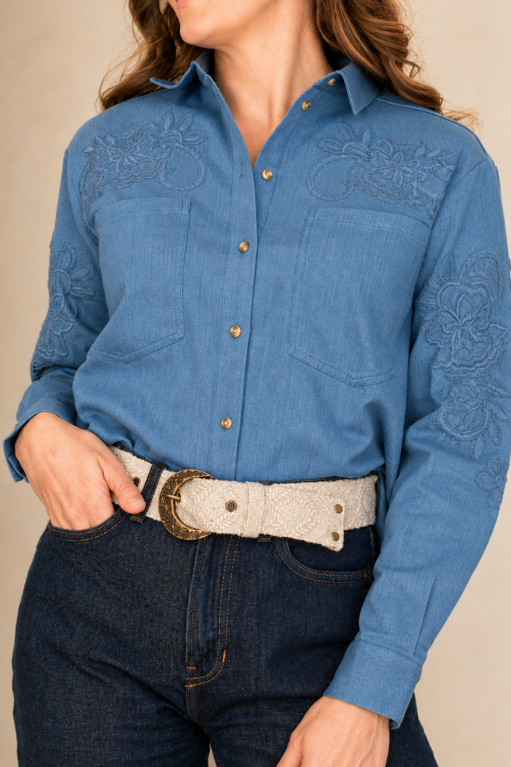 Wandering Clouds Belt with Heirloom Buckle