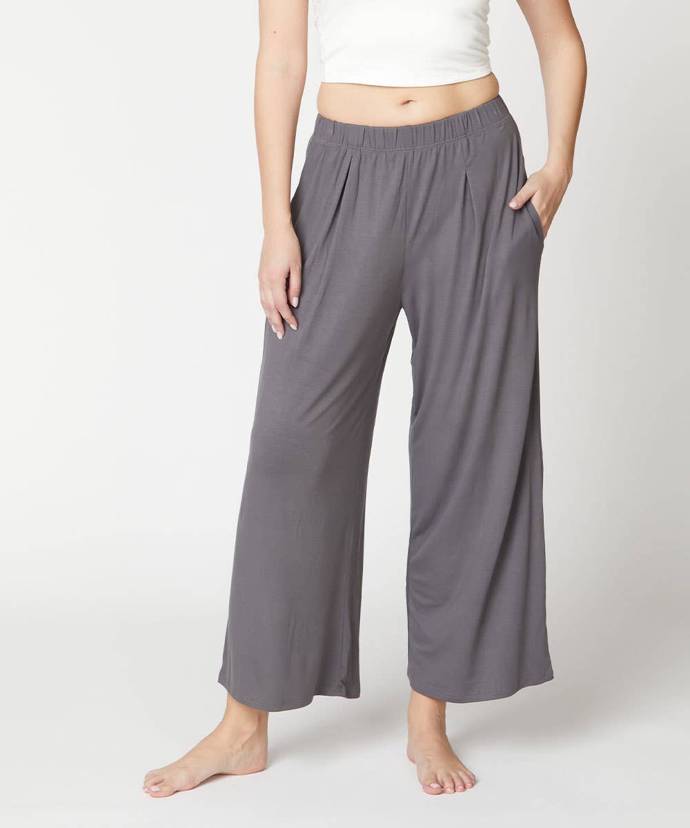 Bamboo Ankle Length Wide Pants