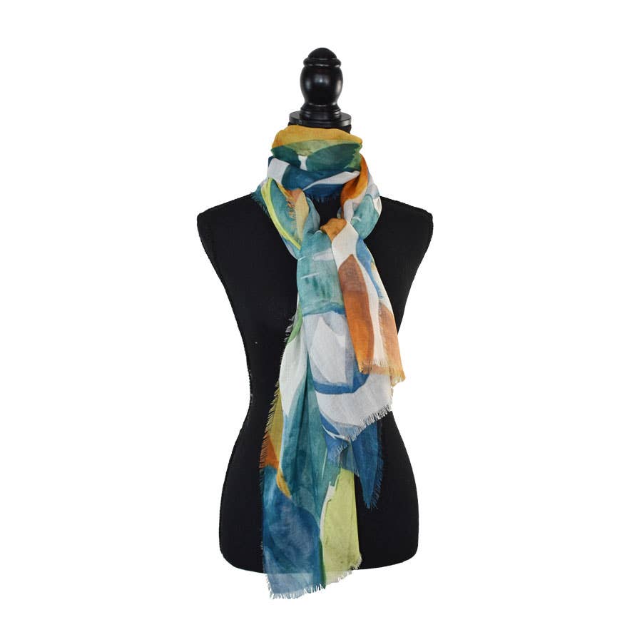 Nuala Painterly Narrow Scarf