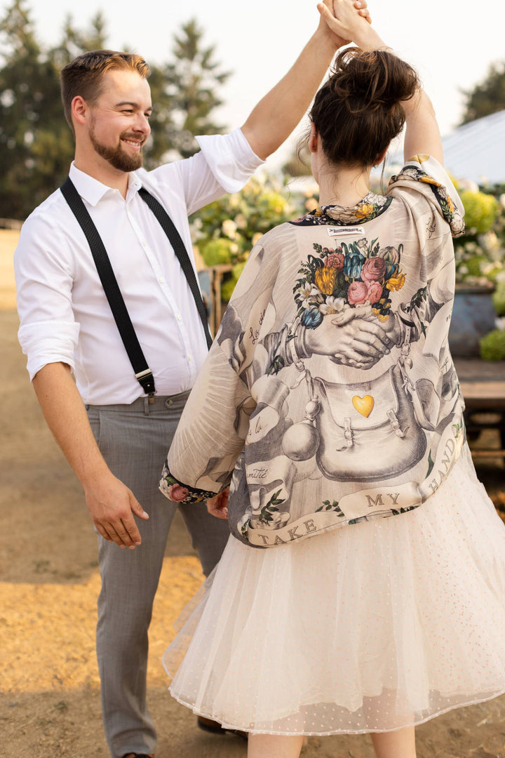 Take My Hand Pixie Duster Cropped Kimono w/ Hands