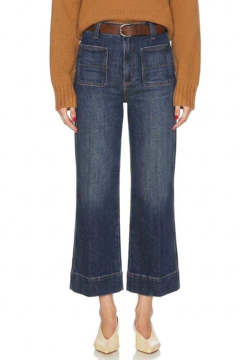 High Rise Tummy Control Slim Palazzo Jeans