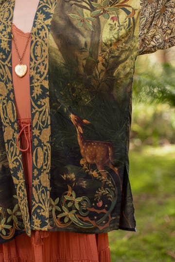 The Dawning Matineé (mid-length) duster w/ Ophelia & Fawns