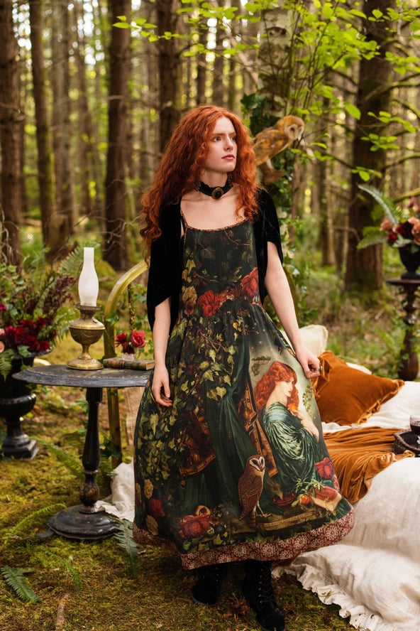 Solstice Bohéme Long Maxi Slip Dress w/ Persephone and Moon