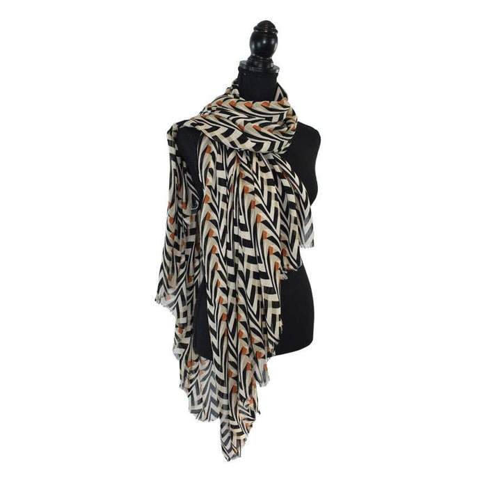 Bogata Oversized Geo Print Scarf